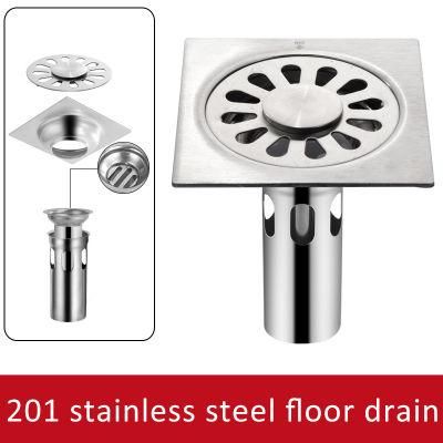 2mm Thicken Full 201 Dual-Use Bathroom Thickening 201 Stainless Steel Deep Water Seal Floor Drain Washer Dual-Use Deodorant Floor Drain