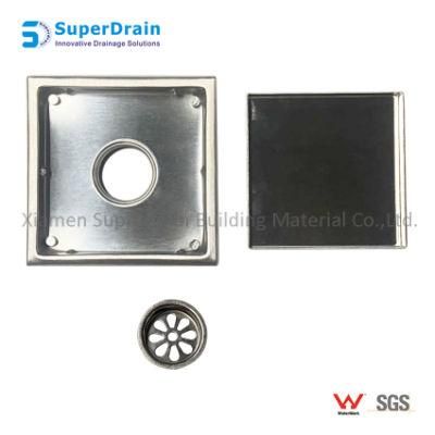 Square Tile Insert SS304 Drain Kits with Watermark Report
