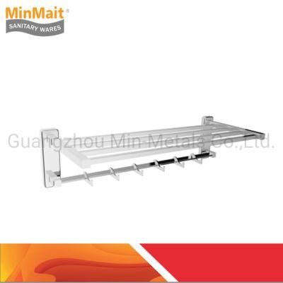 Stainless Steel High Quality Square Towel Rack (with hook) Mx-Tr05-101sh