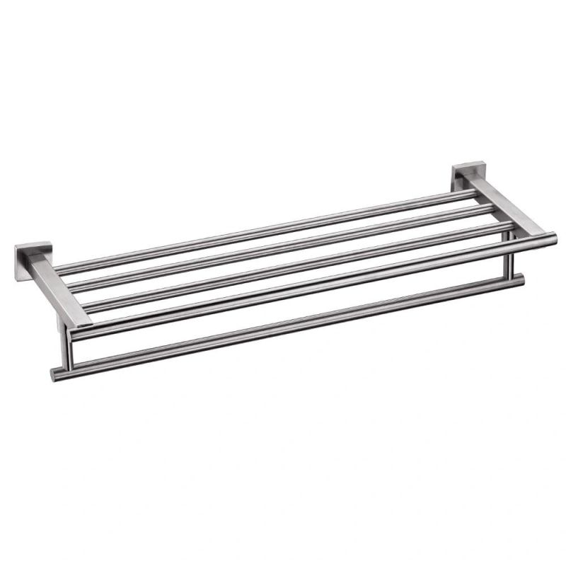 Stainless Steel 304 Towel Shelf Rack with Single Towel Bar