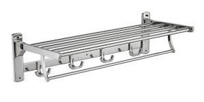 Fyeer Bathroom Accessory Chrome Bathroom Removable Towel Rack