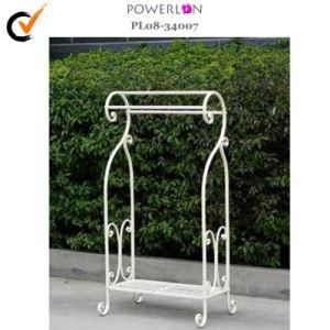 Antique White Iron Towel Rack