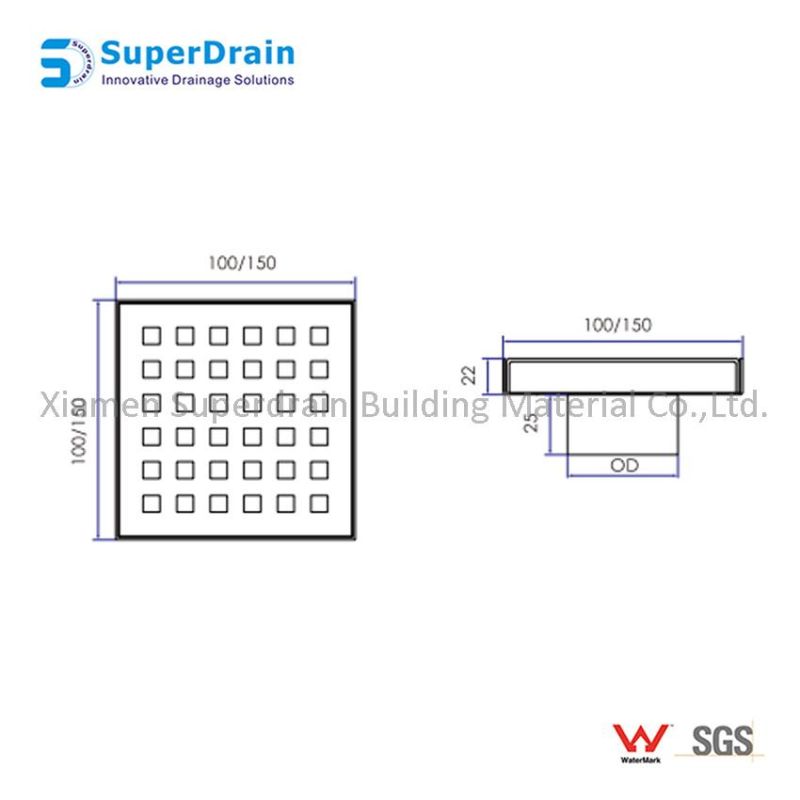 Stainless Steel Car Wash Drain Grating with Base