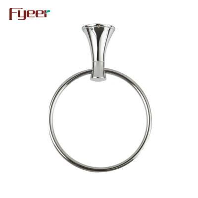 Fyeer Bathroom Accessory Brass Towel Ring