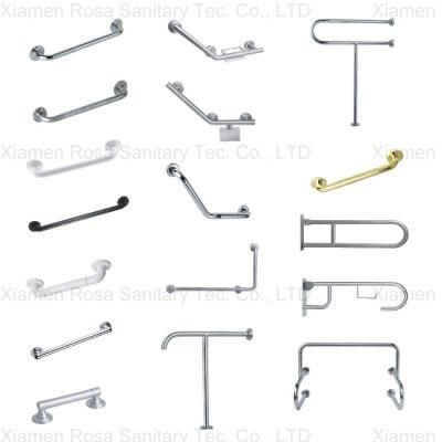 Wall Mounted Stainless Steel Customized Size Grab Bar for Disabled with Chrome Wooden Color White Black ORB