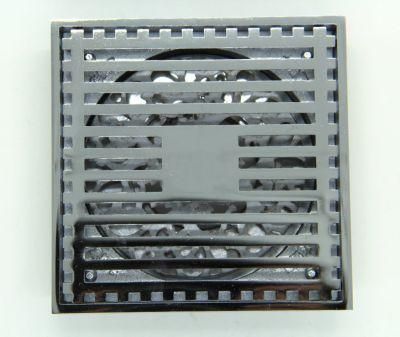 4 Inches Chrome Plated Brass Square Shower Drain