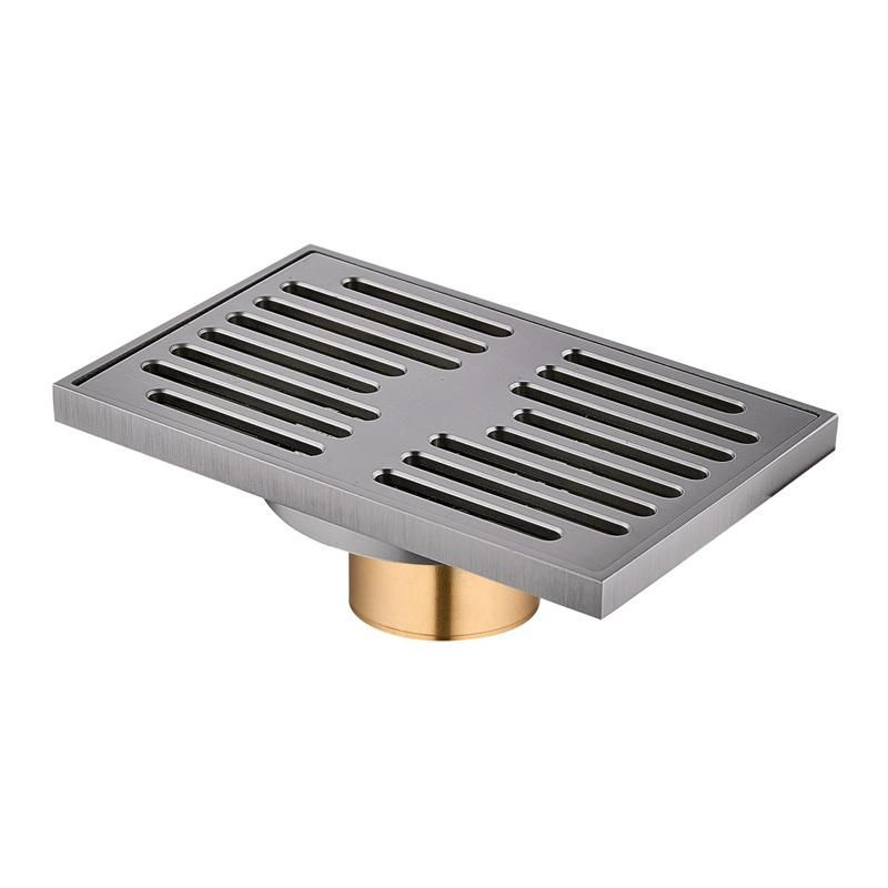 Grey New Long Floor Drain Brass Drainer Linear Shower Floor Drain