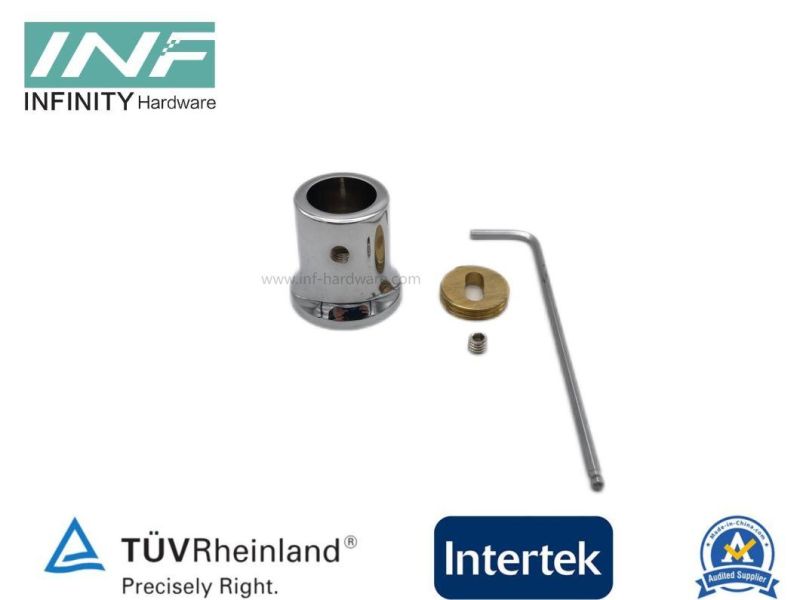 Brass Tube to Wall Mounted Shower Connector for Glass Fitting with Adjustable Function