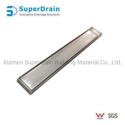 Customized Hotel Stainless Steel Long Linear Invisible Shower Drain