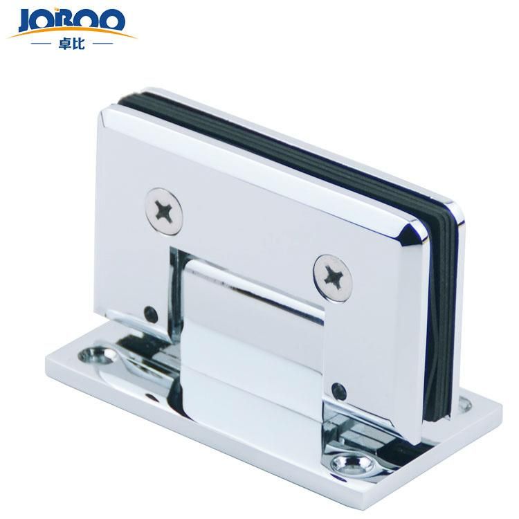 Bathroom Fittings Adjustable Glass to Glass 90 Degree Solid Brass Polish Chrome Phlishing Glass Shower Hinges Connector Joboo Zb631