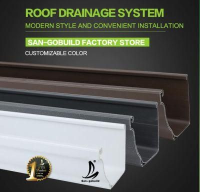 Sangobuild Factory Price Hot Sale Africa Ghana Nigeria Kenya Plastic PVC Rain Gutter, New Design PVC Rain Gutter