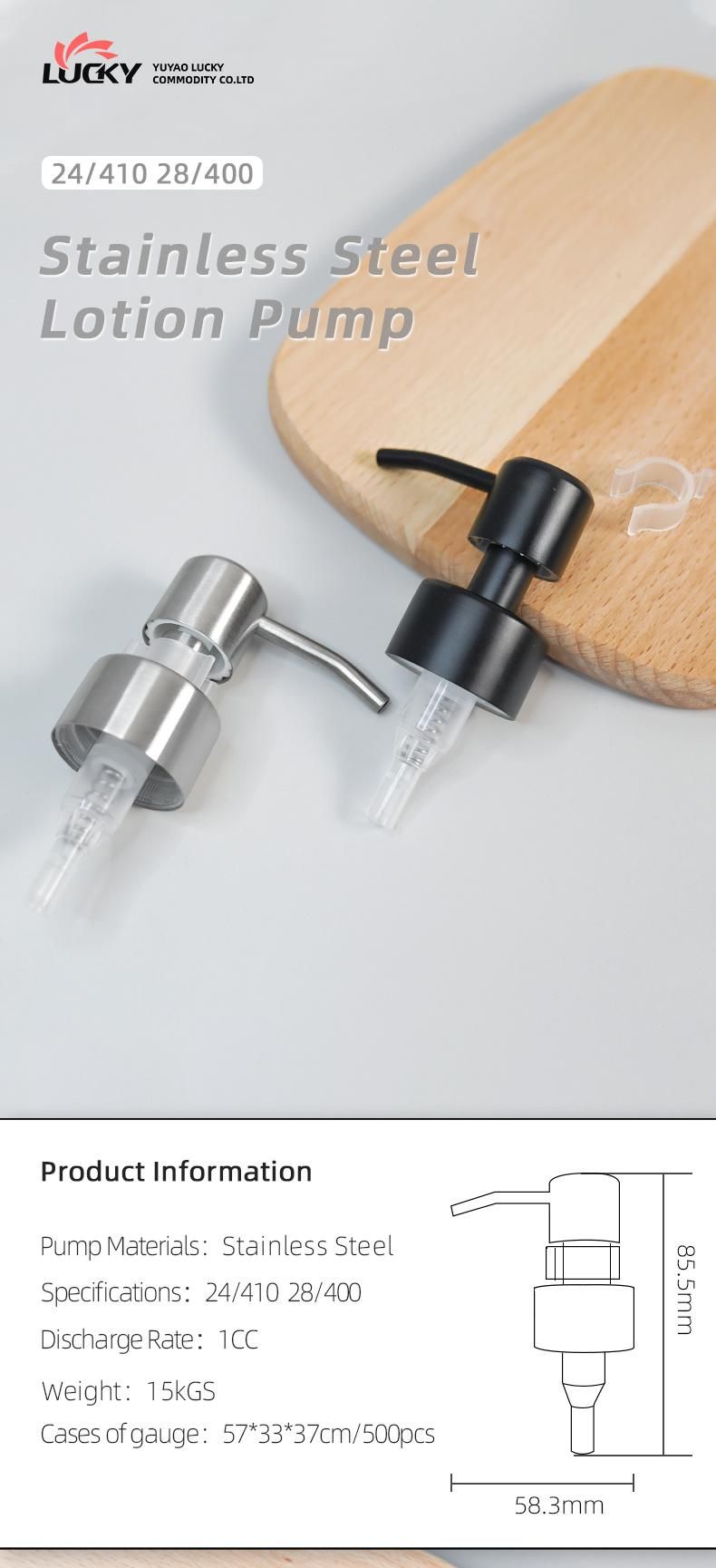 Newly 24/410 Metal Lotion Pump for Cosmetic Bottles