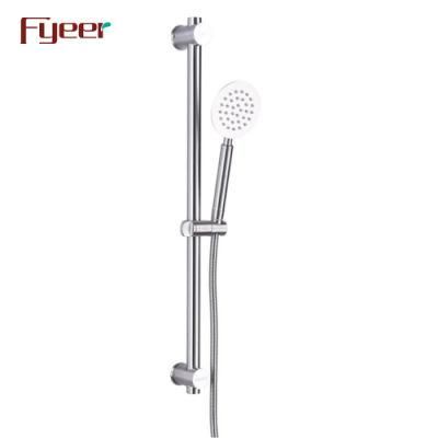 Fyeer 304 Stainless Steel Bathroom Shower Sliding Bar with Hand Shower