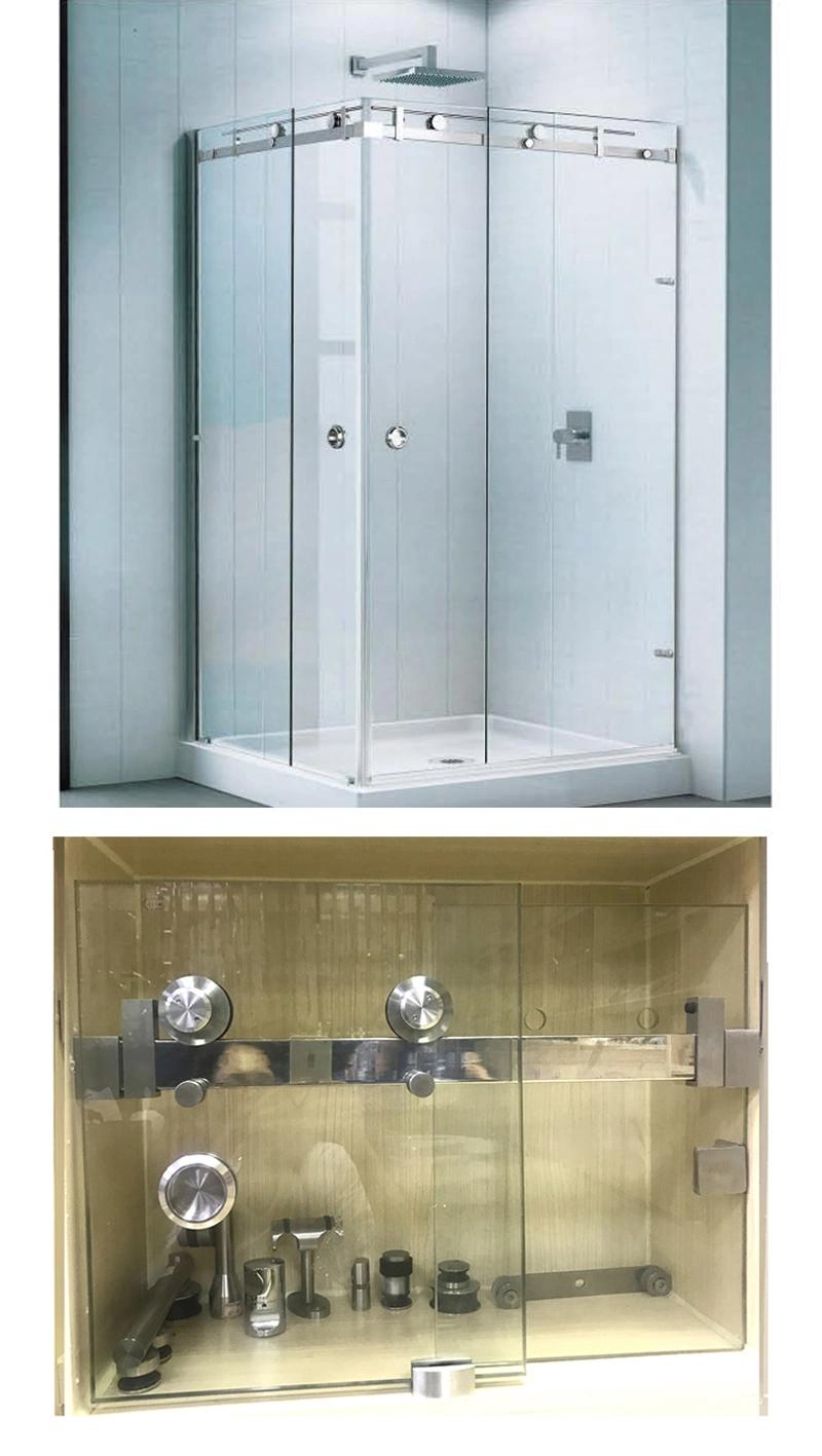 Bathroom Glass Stainless Steel Sliding Door Accessories