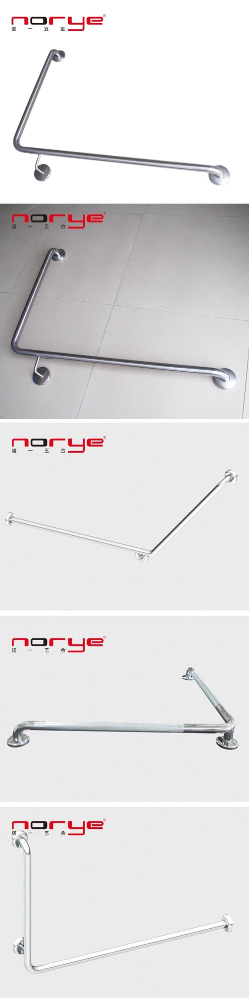 L Shaped Grab Bar for Washroom Safety Handicap Rail Stainless Steel