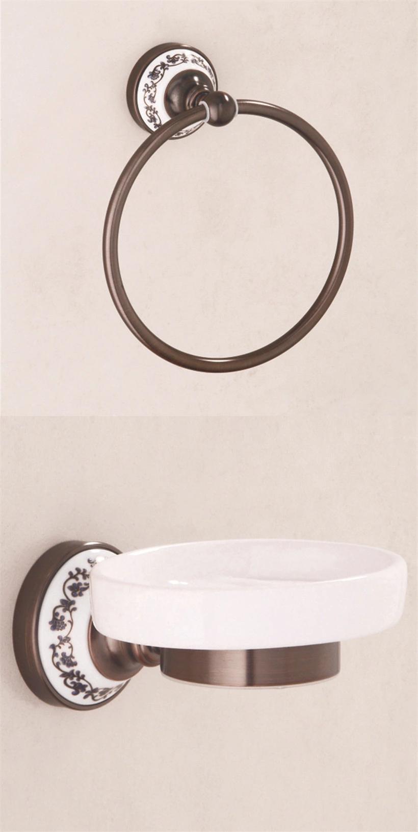 Orb Antique Towel Bar Brass Wall Mounted Towel Racks Shelf Holder