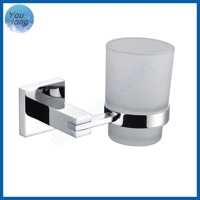 Chrome Plated Square Toilet Paper Holder Paper Roller with Cover