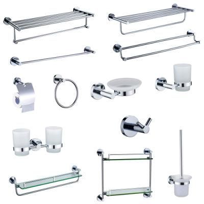 Brass Bathroom Accessories Set Towel Holder &amp; Double Towel Bar Set Wall Mounted Brass Bathroom Hardware Accessory Set