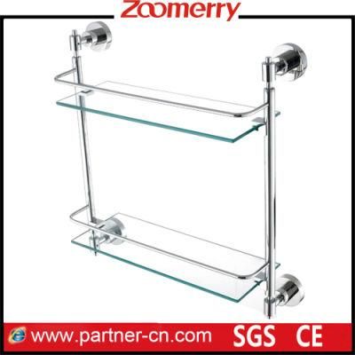 Bathroom Tempered Glass Shelf Wall Mounted Glass Shower Rack