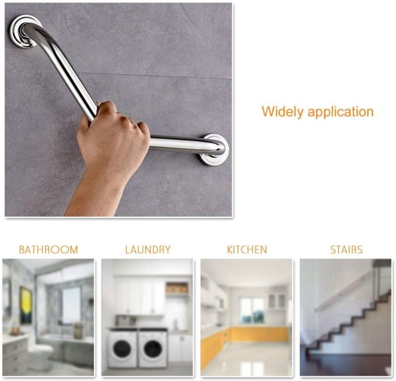 Stainless Steel 304 Shower Angled Safety Handrail Elderly Grab Bar