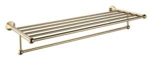 Brass Single Towel Rack with Towel Bar 390524 PVD Gold Finish