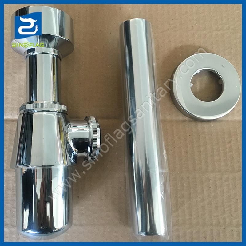 Stainless Steel Wash Basin Funnel Siphon Bottle Drain Trap