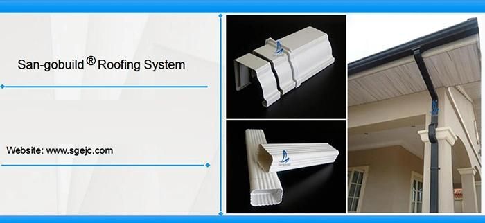 Anti-UV Africa Kenya Nigeria Ghana PVC Rain Gutter System for Roof Rain Water Drainage