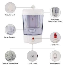 700ml Touchless Sensered Auto Liquid Hand Sanitizer Automatic Soap Dispenser