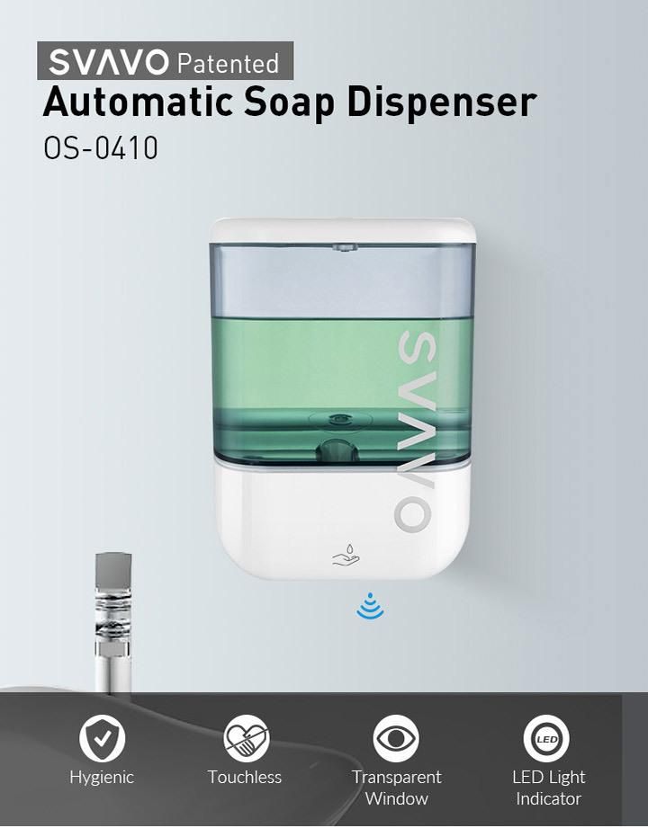 Svavo New Arrival LED Touchless Automatic Soap Dispenser Wall Mounted