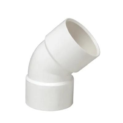 Era Yonggao White Drainage PVC Plastic Pipes and Fittings ISO3633 45 Degree Elbow