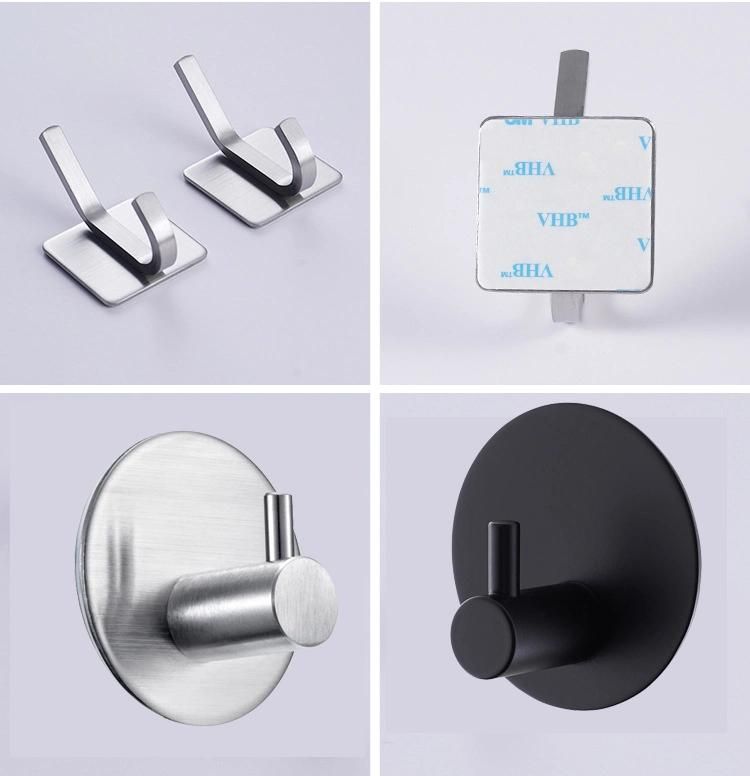 Custom Design Household Products Magic Glue Kitchen & Bath Stainless Steel Hooks Coat Hooks