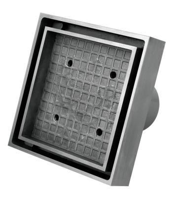 Invisible Concealed Hidden Anti Odor Stainless Steel Casting Tile Insert Bathroom Square Shower Floor Drain