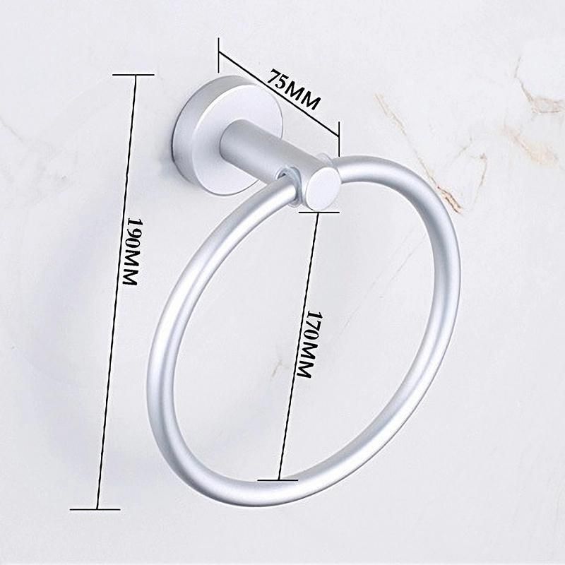 High Quality Wall Mounted Bathroom Zinc Chromed Bathroom Towel Ring