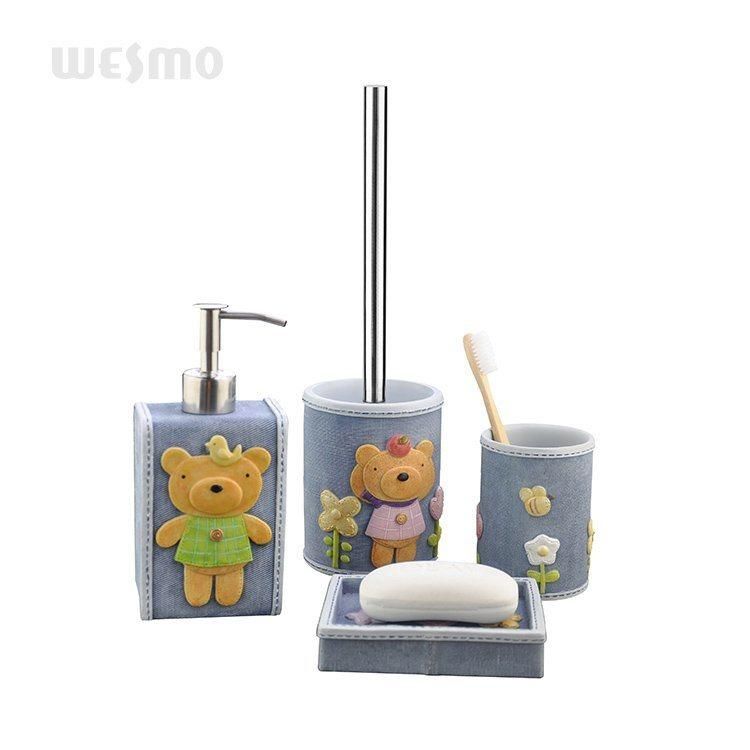 Polyresin Bathroom Sanitary Items Kid′s Bath Set