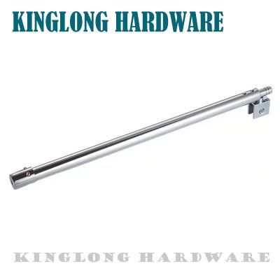 Stainless Steel Bathroom Glass Door Accessories Adjustable Length Flat Base Fixed Bar/Clip Shower Room Support Rod