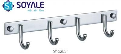 Brass Material 4 Towel Hook with Chrome Finishing Sy-5203