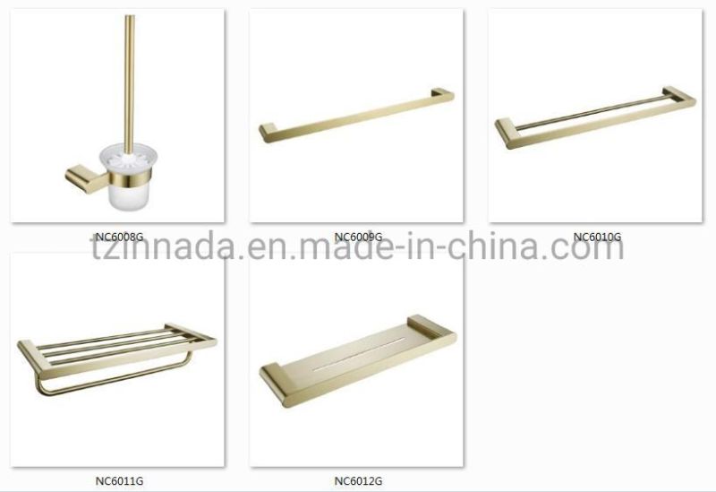 Fashion Design Brushed Gold SUS304 Stainless Steel Bathroom Accessories Towel Holder Towel Ring