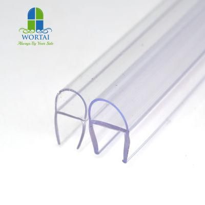 Translucent Vinyl Bulb Seal for 3/8&quot; Glass Frameless Shower Door Water Seal and Sweep