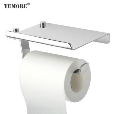 Bathroom Standing Multifold Clear Wrapping Gold Double Roll Toilet Paper Holder