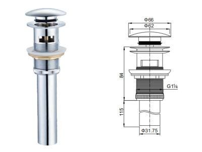 Luxury Bathroom Pop up Waste Drainer for Basin