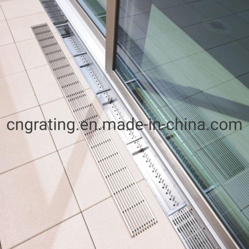 Stainless Steel Heelguard Wedge Wire Grate  External / Internal Pathway  Trench Drain  Cover Shower Kit Grating Drainage