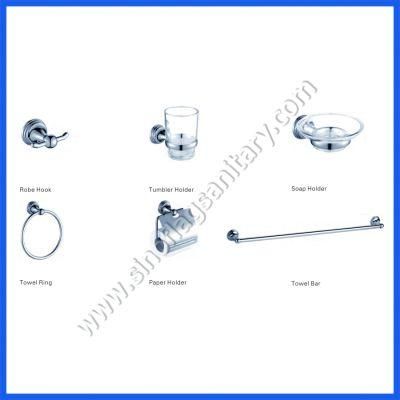 6PCS Chrome Zinc Cheap Bathroom Hardware Sets