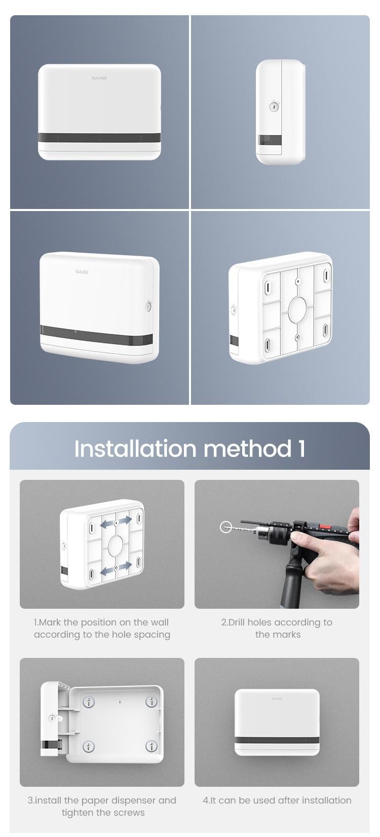 Saige Wall Mounted High Quality ABS Plastic Toilet Paper Holder