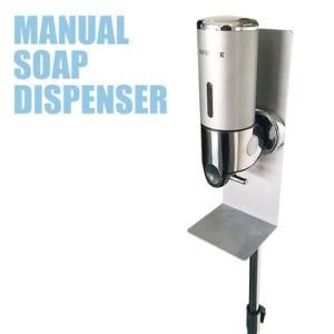 Stainless Steel Hotel Wall Mounted Manual Soap Liquid Dispenser