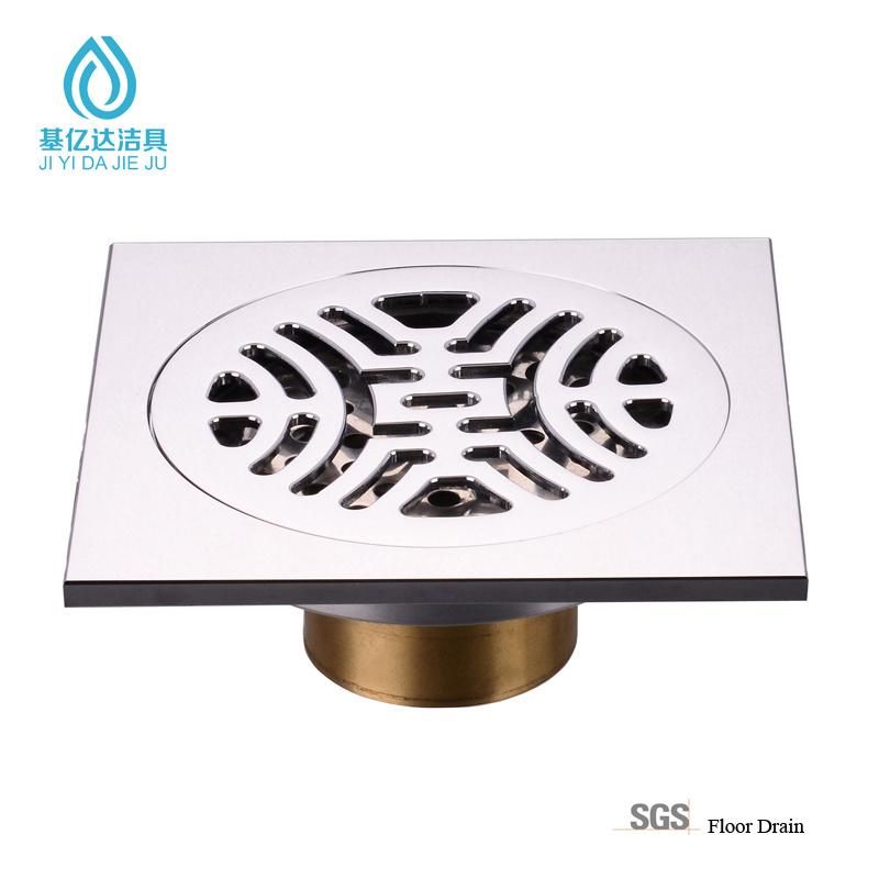 High Quality Square Brass Floor Drain for Bathroom or Kitchen