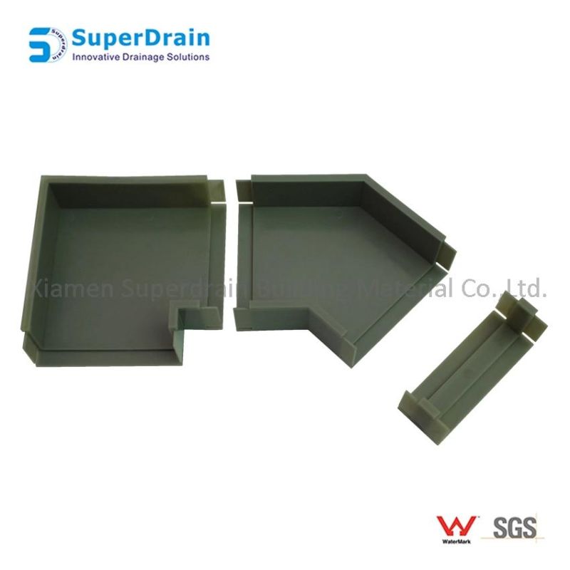 Stainless Steel Tile Insert Grate with UPVC Channel Drain Kit