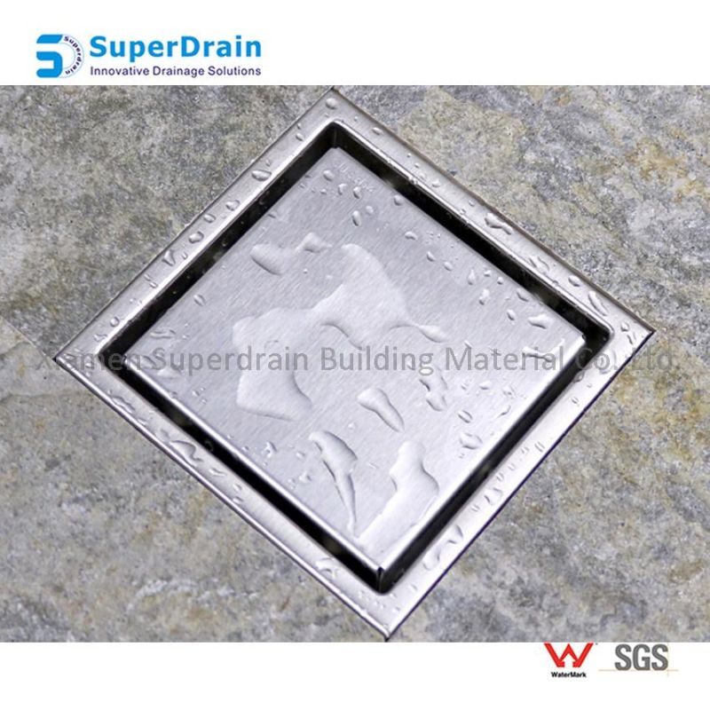 Square Tile Insert SS304 Drain Kits with Watermark Report