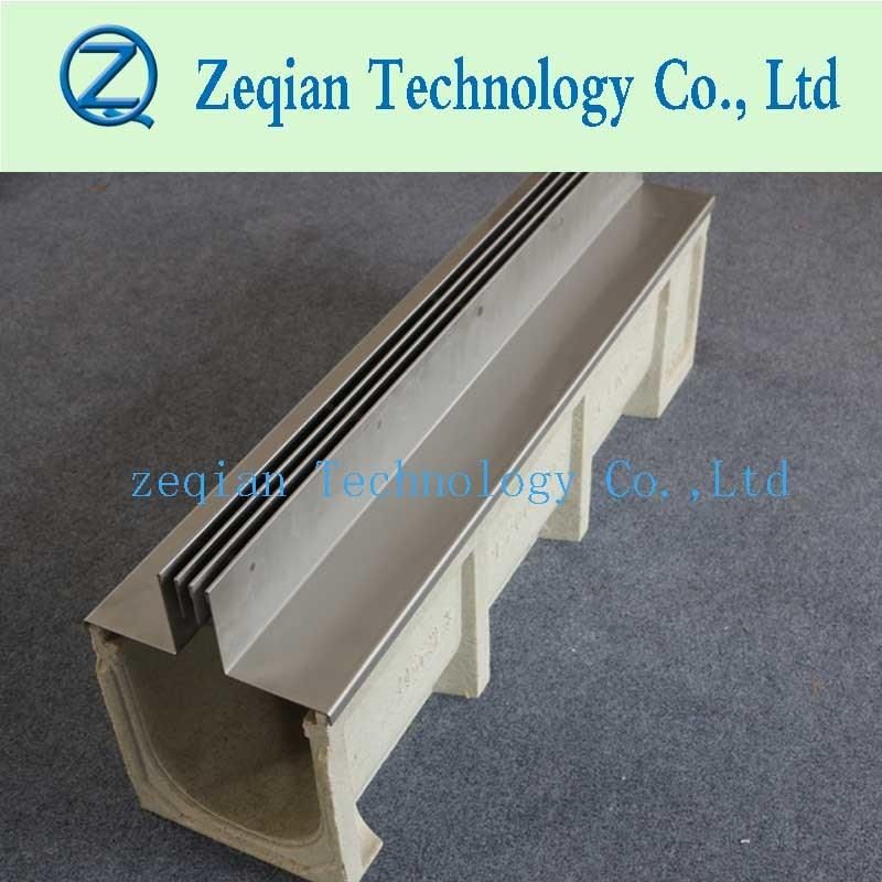Middle Slotting Galvanize Steel Cover Polymer Edge Drainage Trench Channel