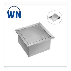 Hotel Use Quare Shape Recessed Stainless Steel Steel Waste Bin with Tissue Dispenser