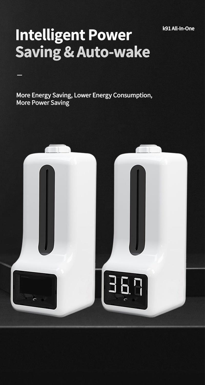 Intelligent Power Saving Temperature Measurement Automatic Hand Santizier Dispener with Automatic Alarm Function